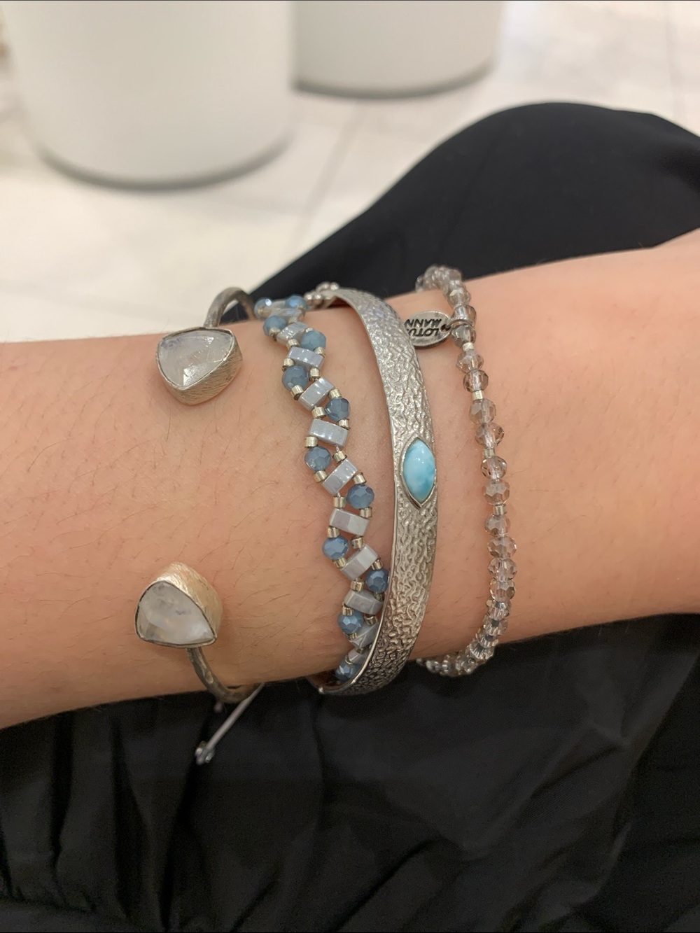 S925 Sterling Silver Bangle and Bracelet Set